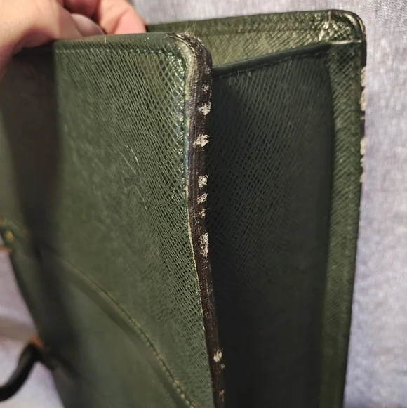 Louis Vuitton Green Taiga Leather Briefcase